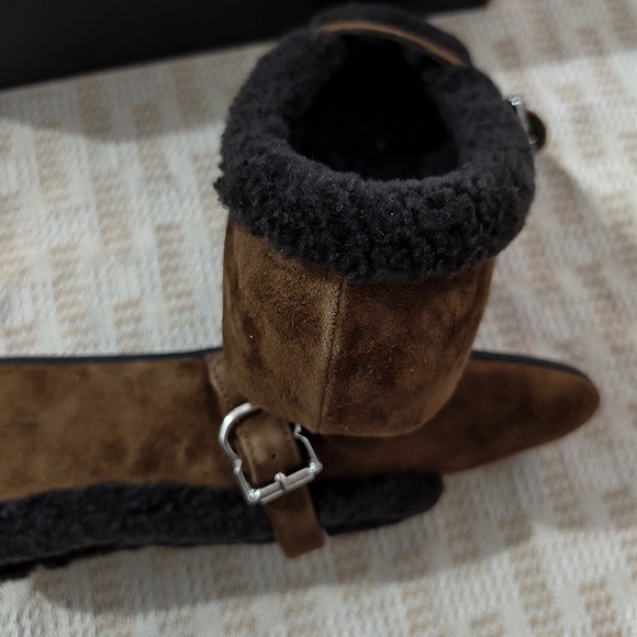 Alaïa Brown Lambswool Mary Jane Shoes - Picture 7 of 7